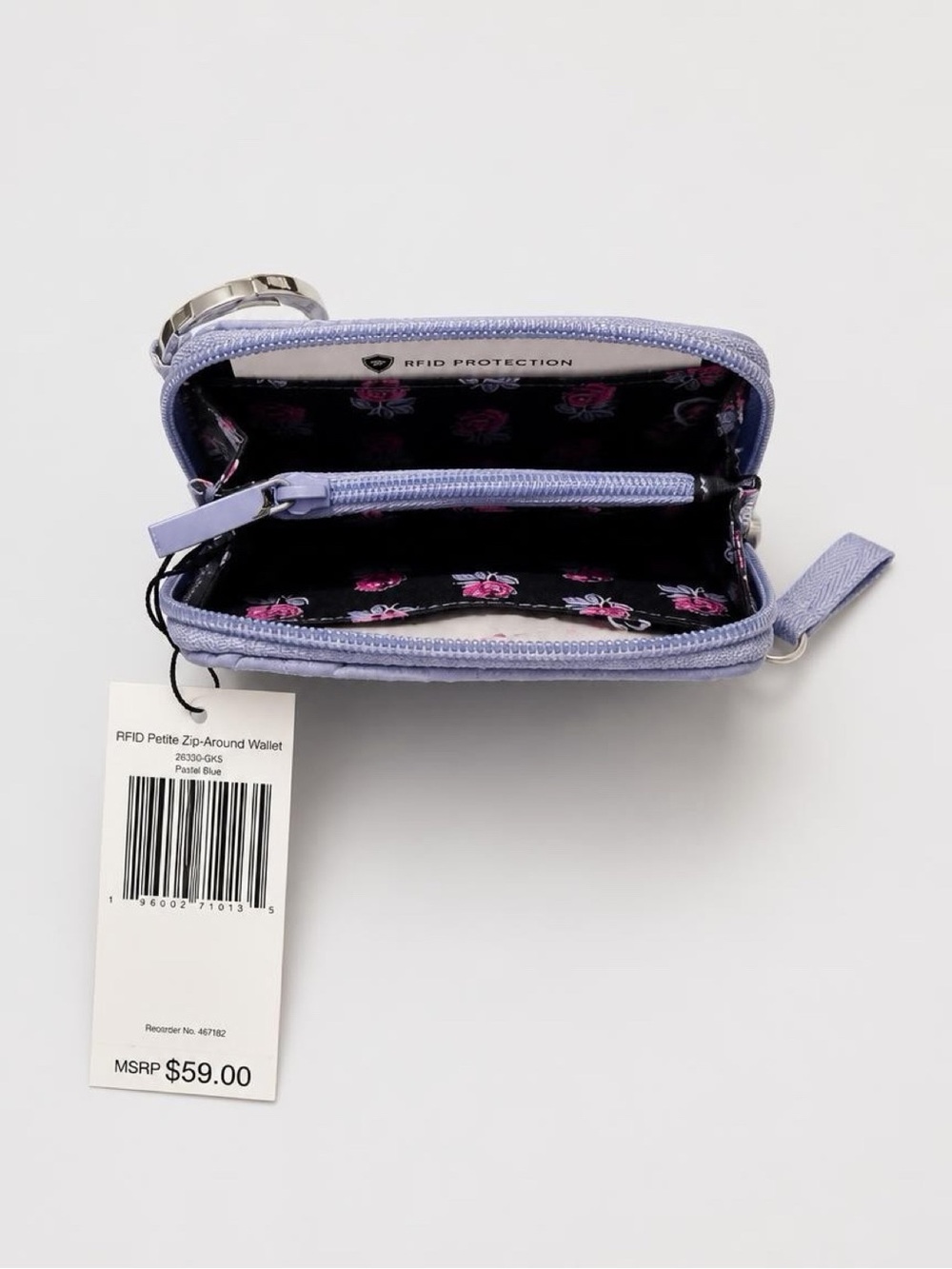 Vera Bradley Quilted Lilac Key & Card Holder